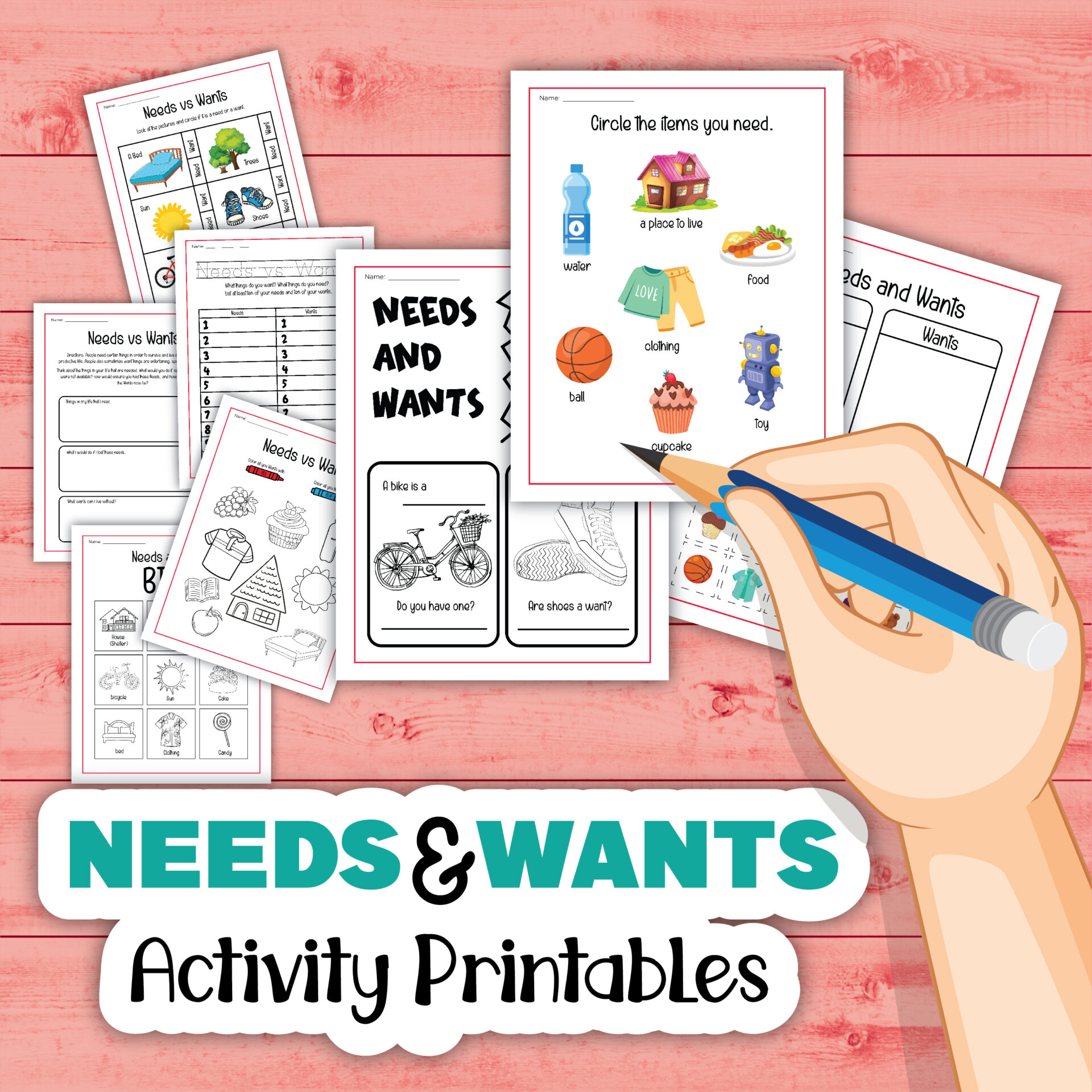 Need and Wants Mindfulness Activity set