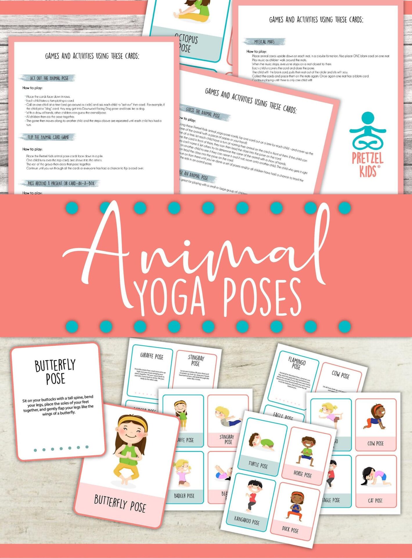Animal Yoga Poses Printable Set – Pretzel Kids Shop